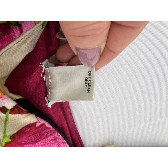 Vintage Y2K Cache Womens Baby Doll Dress Floral Hawaii Tropical Size S - Picture 14 of 16